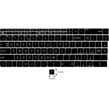 N11 Anahtar etiketleri HP - büyük kit - siyah arka plan - 13:13mm