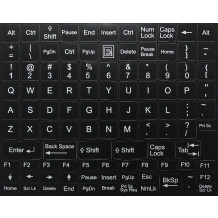 N7 Anahtar etiketleri - büyük kit - siyah arka plan - 13:13mm