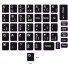 N5 Anahtar etiketleri - Fransızca - büyük kit - siyah arka plan - 14:12 mm