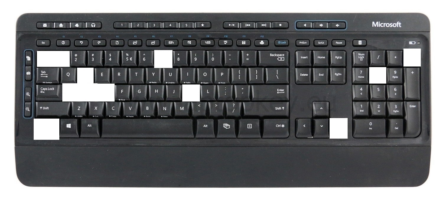 Microsoft Wireless Desktop 3000 Laptop Tuslari Klavye Laptop Klavye Tusu Tek Tuslar Tutucu Uc