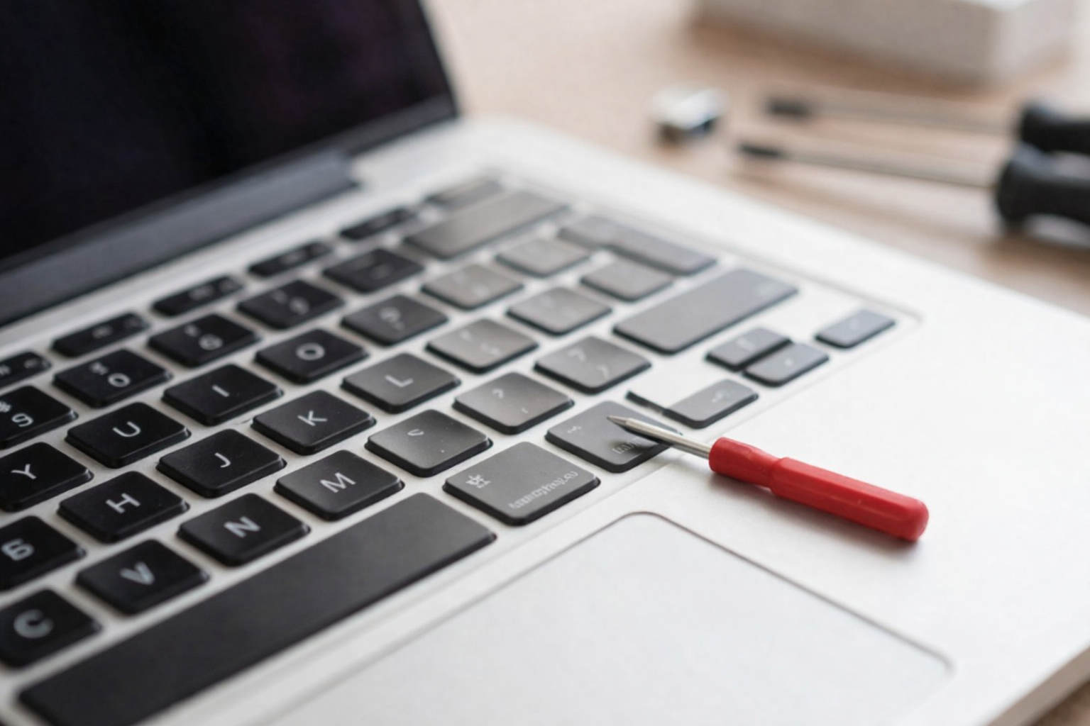 Dizüstü bilgisayarda kırık bir tuş nasıl onarılır: adım adım rehber